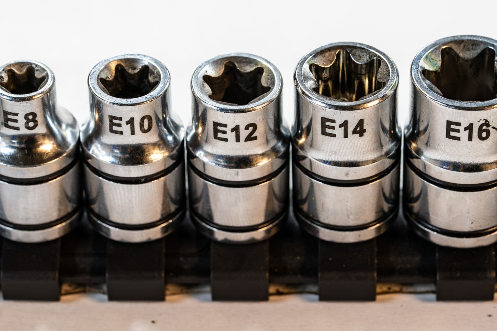 Set of external Torx sockets
